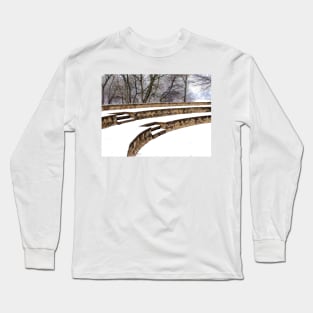 Snowy Steps at Phillips Park Long Sleeve T-Shirt